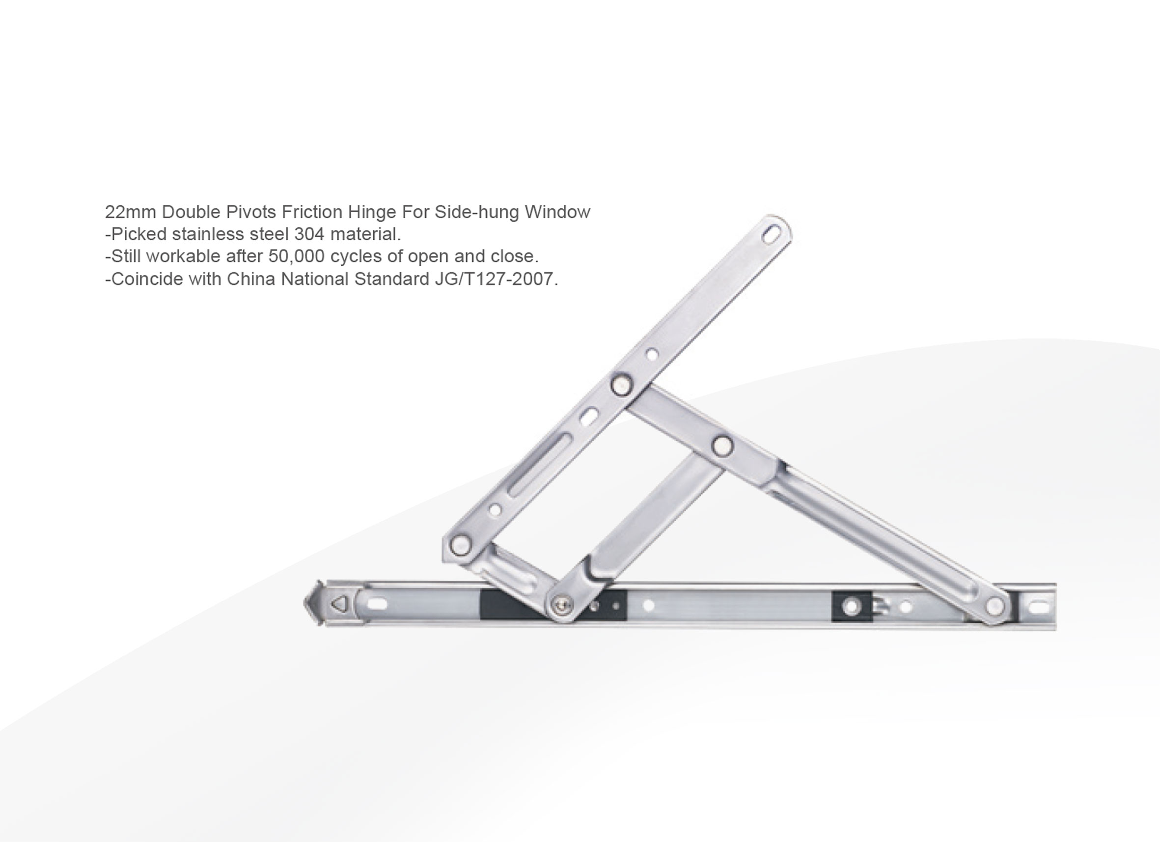 22mm Double Pivots Friction Hinge For Side-hung Window